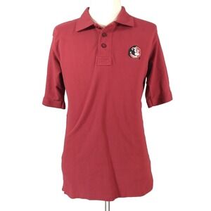Colony Polo Shirt Mens XL Red Florida State Seminoles Football Cotton Logo